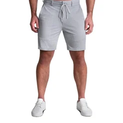 State and Liberty Athletic Fit Drawstring Shorts - Grey Houndstooth| Shorts