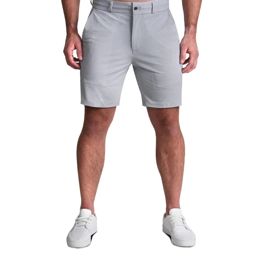 State and Liberty Athletic Fit Drawstring Shorts - Grey Houndstooth| Shorts