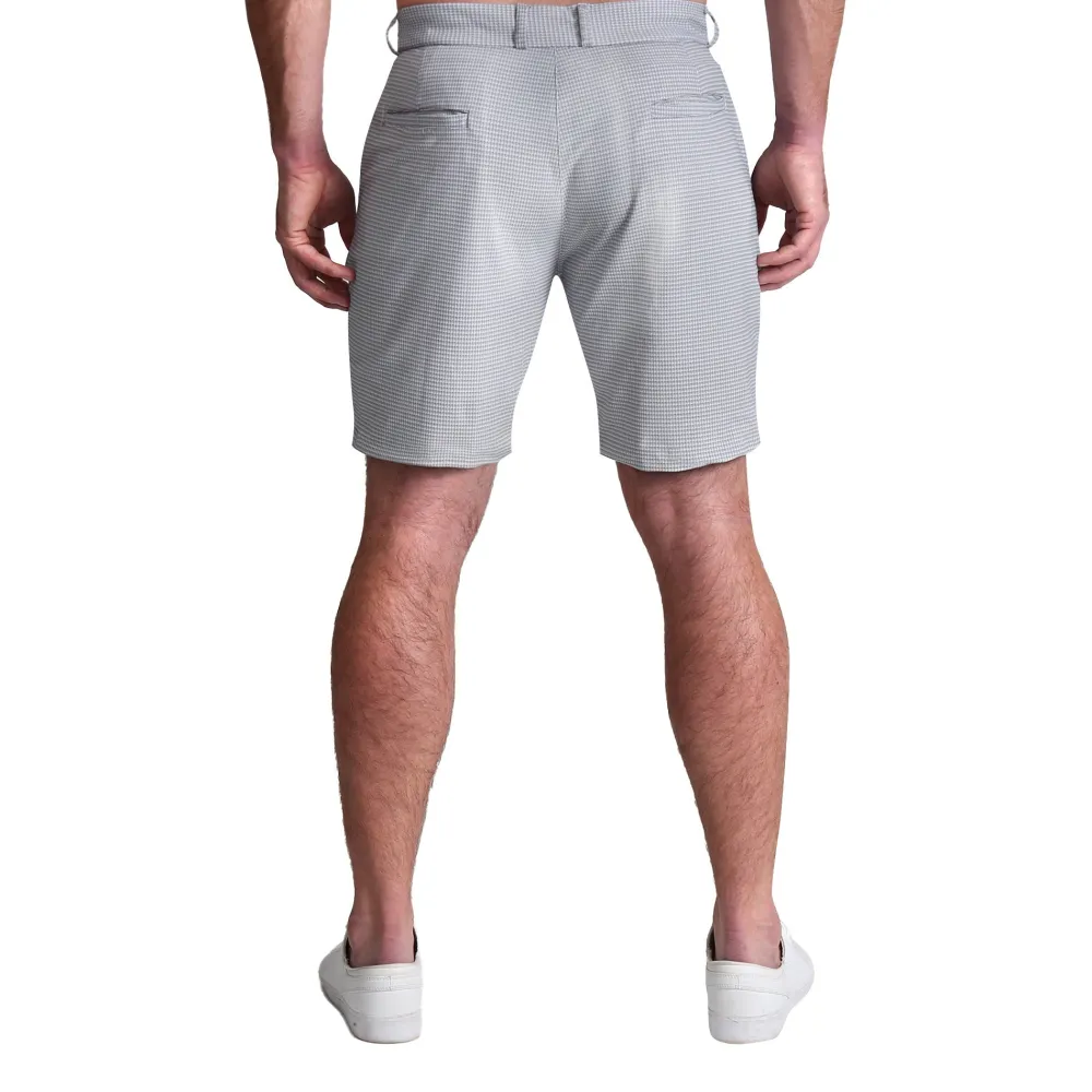 State and Liberty Athletic Fit Drawstring Shorts - Grey Houndstooth| Shorts