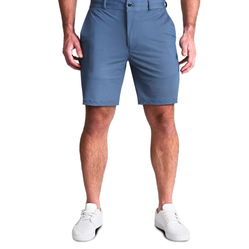 State and Liberty Athletic Fit Drawstring Shorts - Blue & White Dots| Shorts