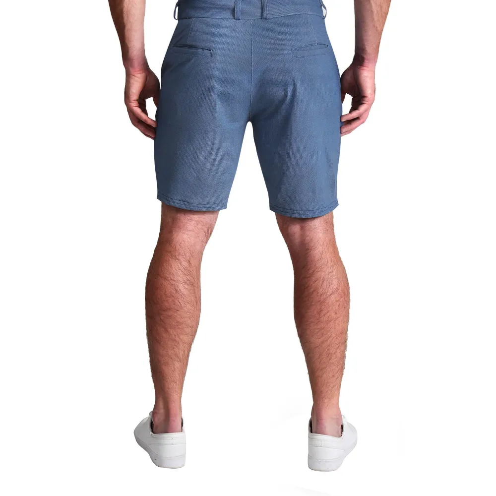 State and Liberty Athletic Fit Drawstring Shorts - Blue & White Dots| Shorts