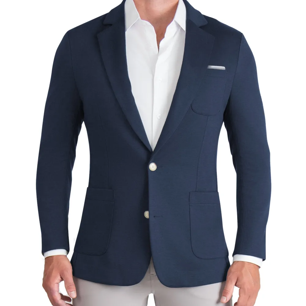 State and Liberty Athletic Fit Knit Blazer - Navy| Casual Blazers|Blazers