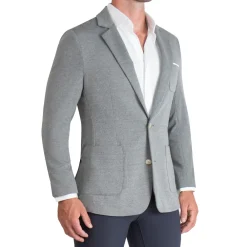 State and Liberty Athletic Fit Knit Blazer - Light Grey| Casual Blazers|Blazers