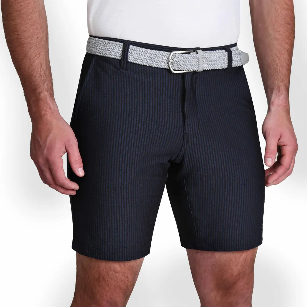 State and Liberty Athletic Fit Shorts - Navy Seersucker| Shorts