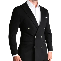 State and Liberty Athletic Fit Stretch Blazer - Black Double Breasted| Casual Blazers|Blazers