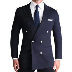 State and Liberty Athletic Fit Stretch Blazer - Navy Double Breasted| Casual Blazers|Blazers