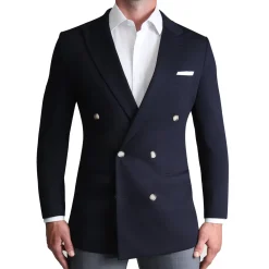 State and Liberty Athletic Fit Stretch Blazer - Navy Double Breasted| Casual Blazers|Blazers