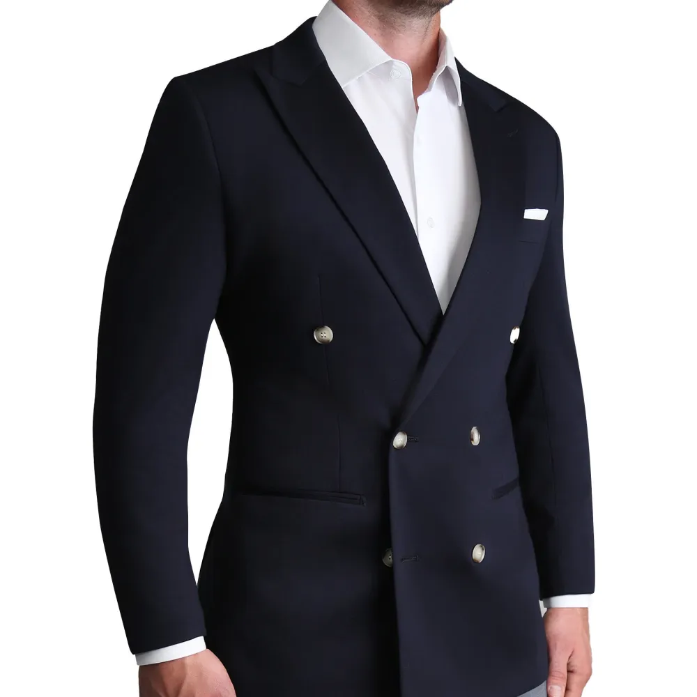 State and Liberty Athletic Fit Stretch Blazer - Navy Double Breasted| Casual Blazers|Blazers