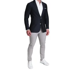 State and Liberty Athletic Fit Stretch Blazer - Navy Seersucker| Casual Blazers|Blazers