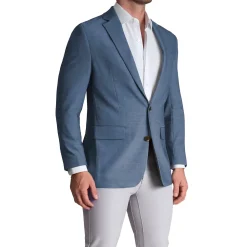 State and Liberty Athletic Fit Stretch Blazer - Heathered Blue| Casual Blazers|Blazers