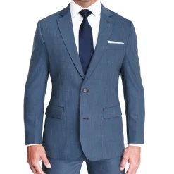 State and Liberty Athletic Fit Stretch Blazer - Heathered Blue| Casual Blazers|Blazers