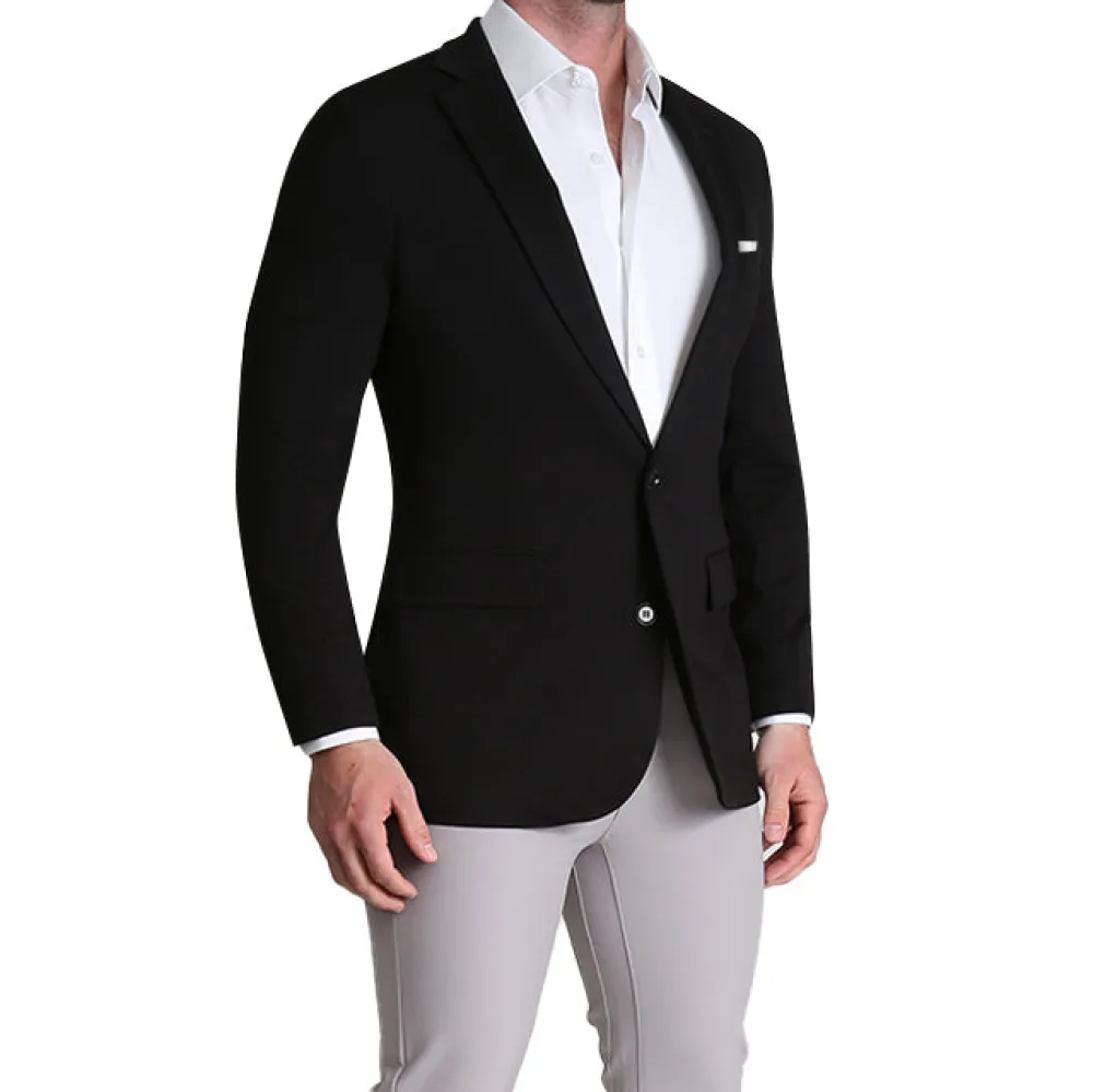 State and Liberty Athletic Fit Stretch Blazer - Black| Casual Blazers|Blazers