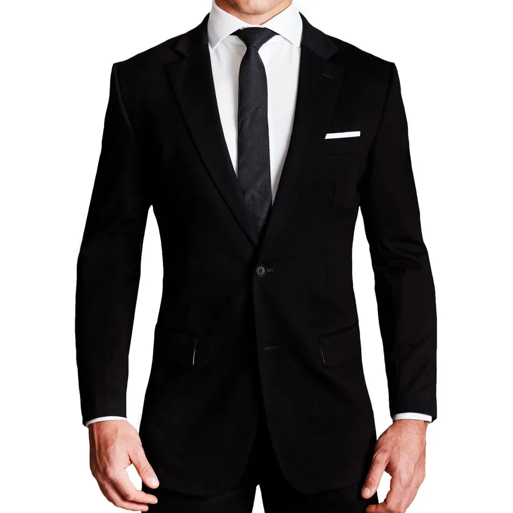 State and Liberty Athletic Fit Stretch Blazer - Black| Casual Blazers|Blazers