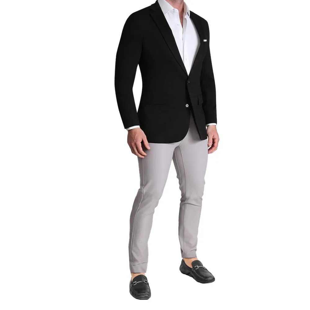 State and Liberty Athletic Fit Stretch Blazer - Black| Casual Blazers|Blazers