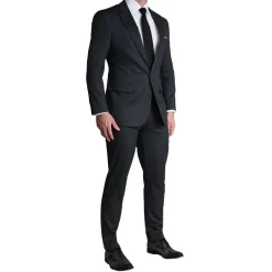 State and Liberty Athletic Fit Stretch Blazer - Charcoal Microcheck| Casual Blazers|Blazers
