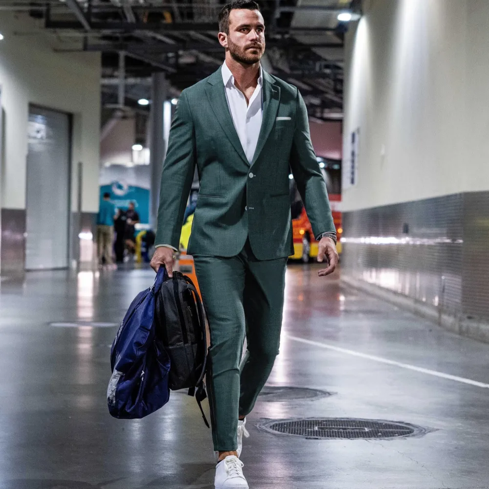 State and Liberty Athletic Fit Stretch Blazer - Heathered Sea Green| Casual Blazers|Blazers