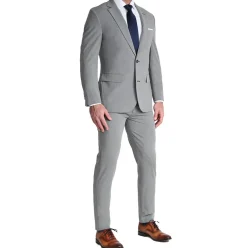 State and Liberty Athletic Fit Stretch Blazer - Lightweight Heathered Smoked Grey| Casual Blazers|Blazers
