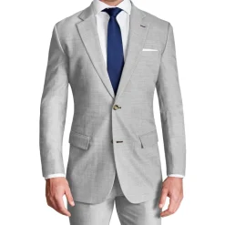 State and Liberty Athletic Fit Stretch Blazer - Lightweight Heathered Light Grey| Casual Blazers|Blazers