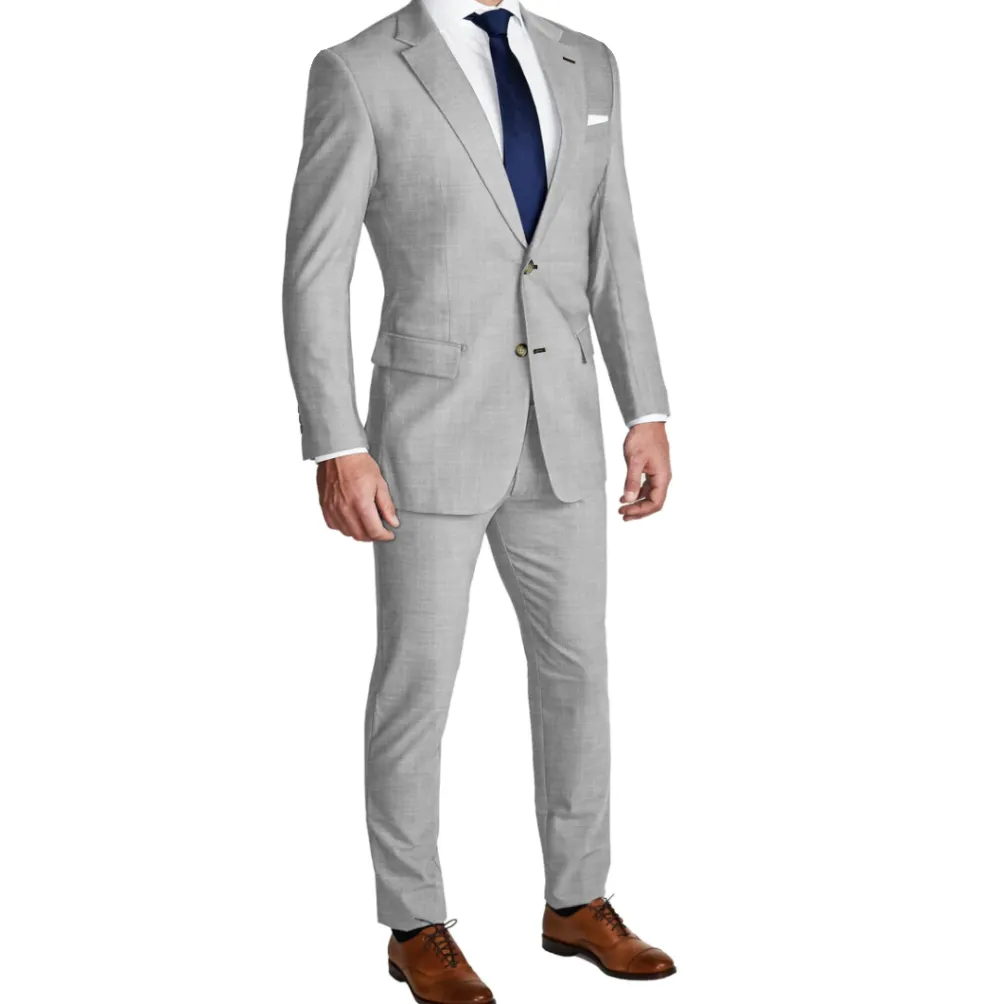 State and Liberty Athletic Fit Stretch Blazer - Lightweight Heathered Light Grey| Casual Blazers|Blazers
