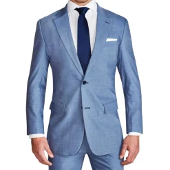 State and Liberty Athletic Fit Stretch Blazer - Heathered Light Blue| Casual Blazers|Blazers