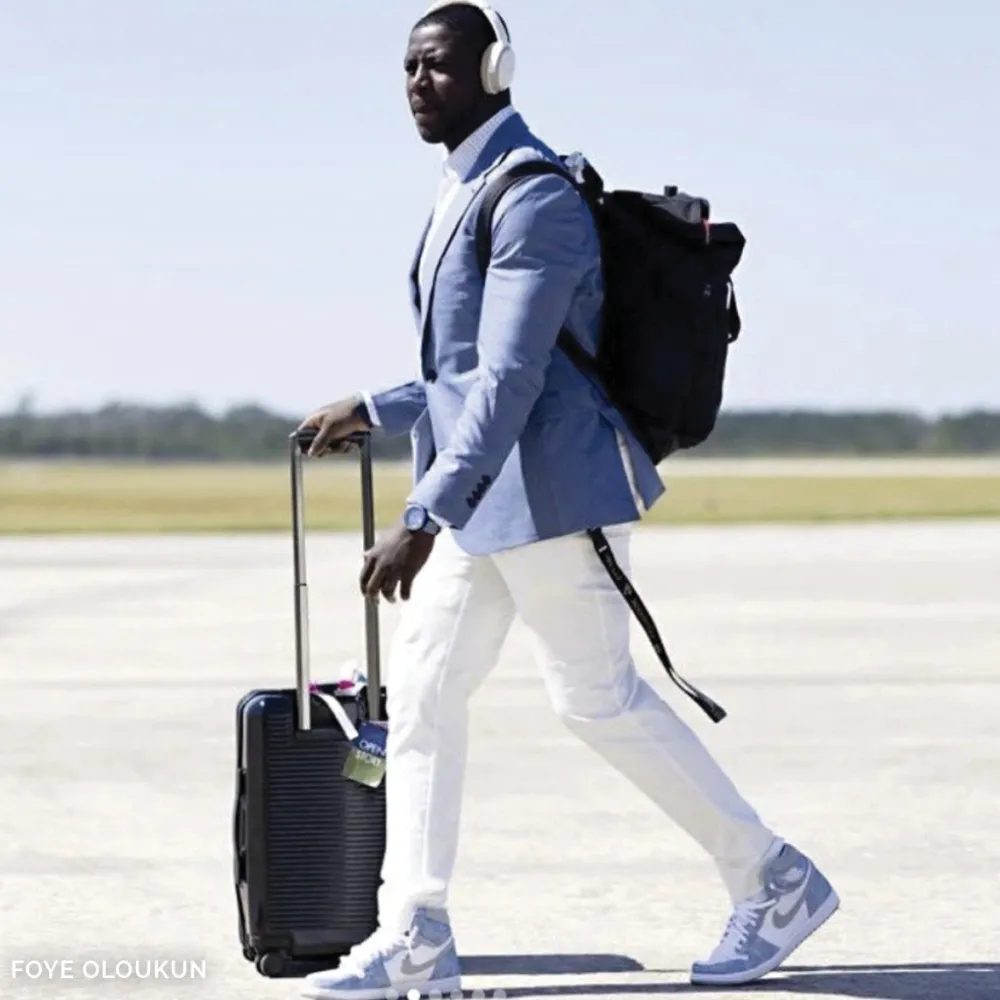 State and Liberty Athletic Fit Stretch Blazer - Heathered Light Blue| Casual Blazers|Blazers