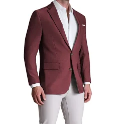 State and Liberty Athletic Fit Stretch Blazer - Heathered Maroon| Casual Blazers|Blazers