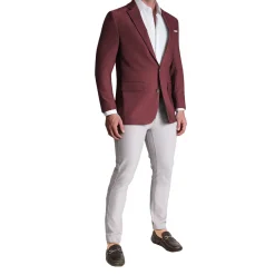State and Liberty Athletic Fit Stretch Blazer - Heathered Maroon| Casual Blazers|Blazers