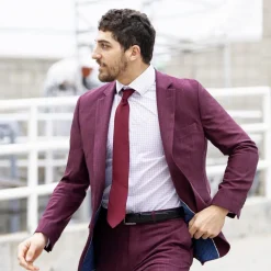 State and Liberty Athletic Fit Stretch Blazer - Heathered Maroon| Casual Blazers|Blazers