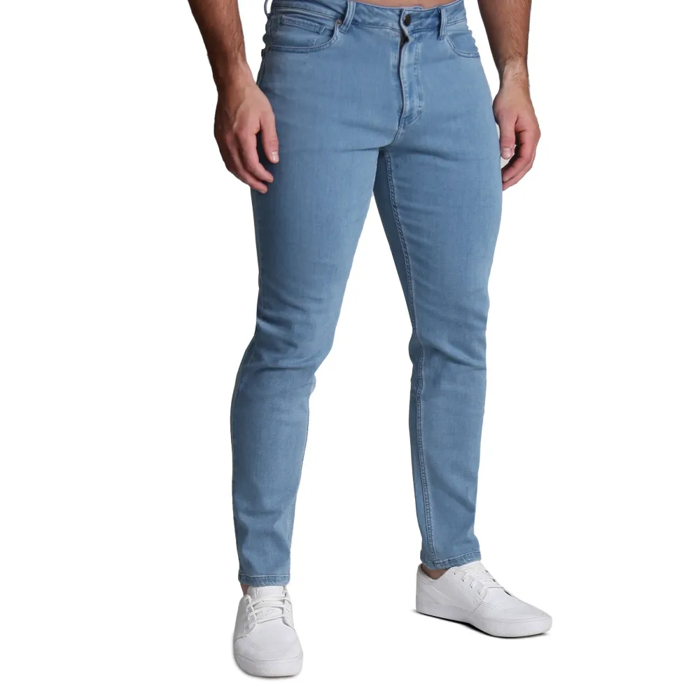 State and Liberty Athletic Fit Stretch Jeans - Light Blue| Jeans