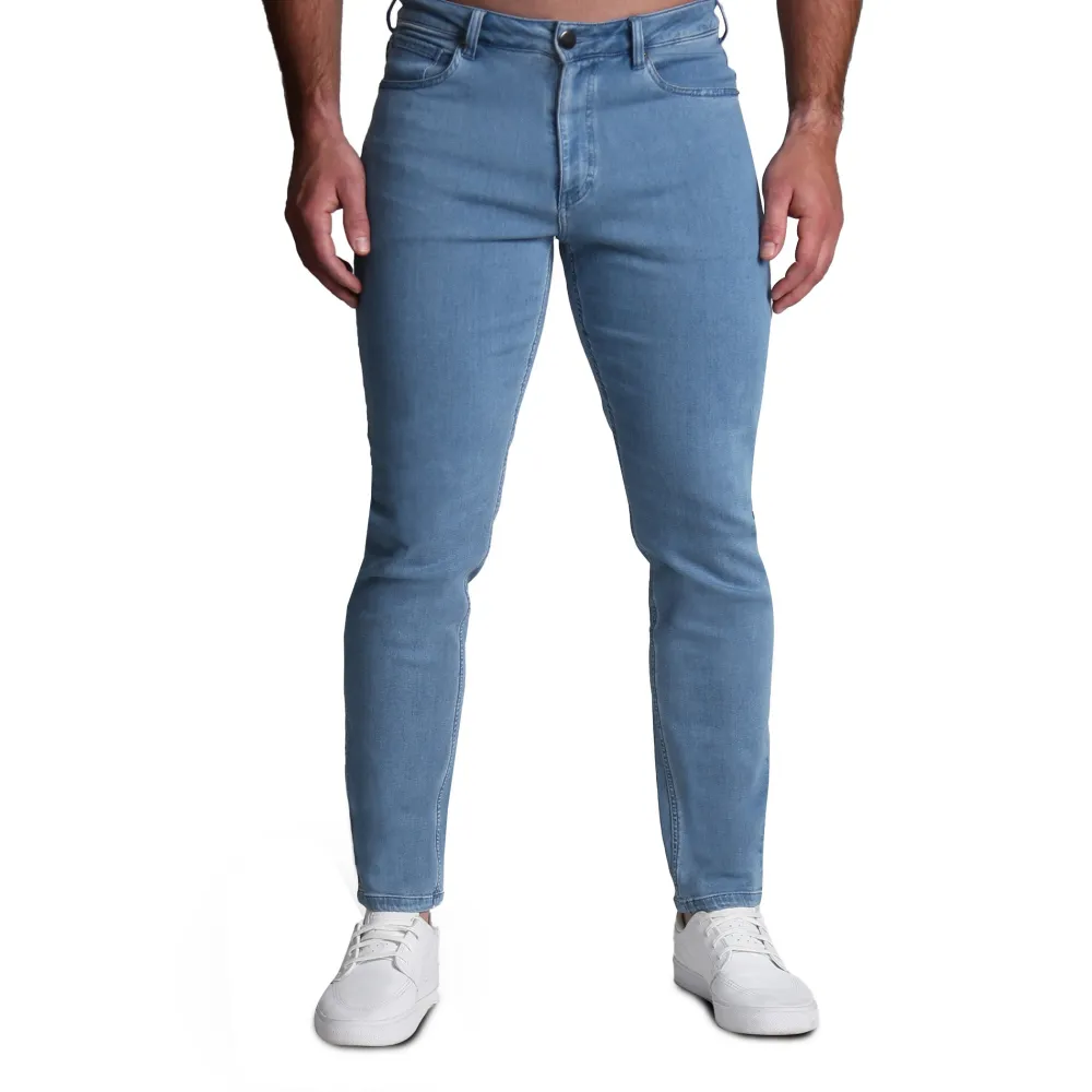 State and Liberty Athletic Fit Stretch Jeans - Light Blue| Jeans