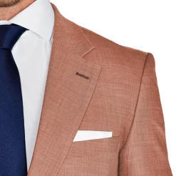 State and Liberty Athletic Fit Stretch Suit - Heathered Salmon| Suits