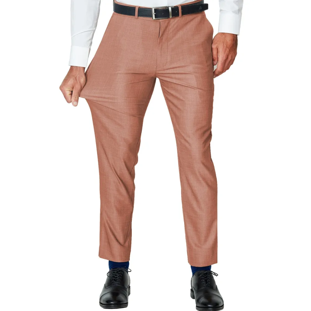State and Liberty Athletic Fit Stretch Suit - Heathered Salmon| Suits