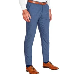 State and Liberty Athletic Fit Stretch Suit Pants - Heathered Blue| Tech Chinos|Suit Pants