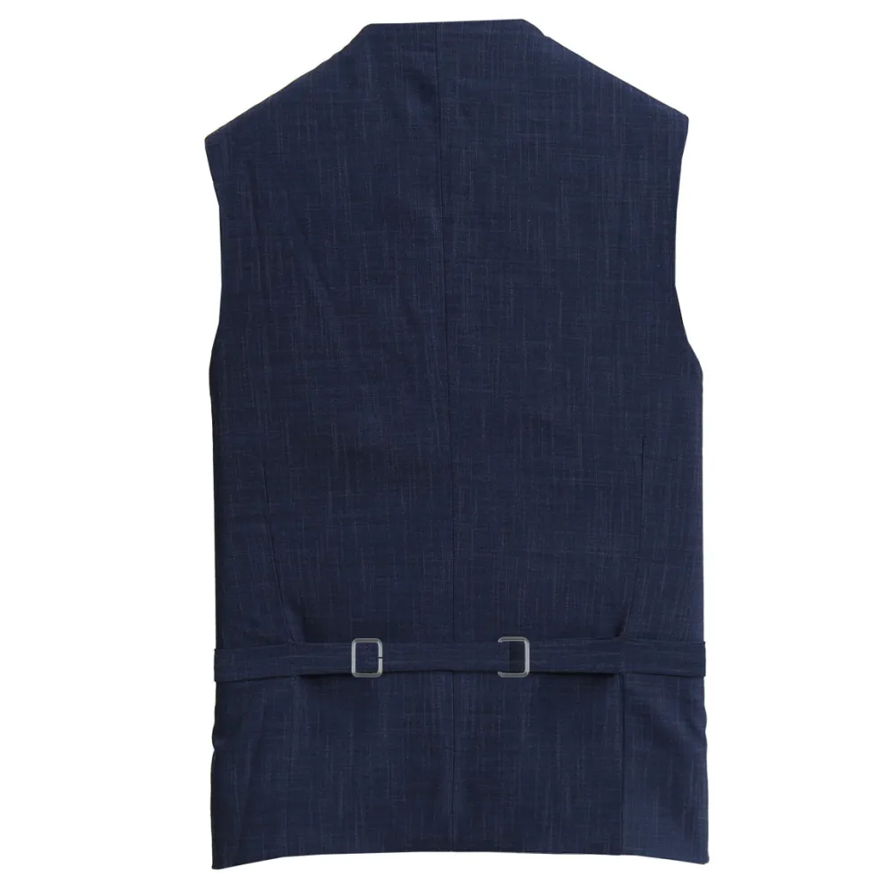 State and Liberty Athletic Fit Stretch Suit Vest - Heathered Navy| Vests