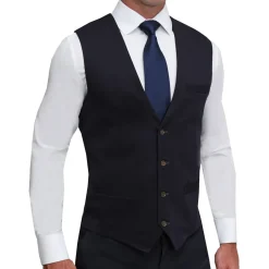 State and Liberty Athletic Fit Stretch Suit Vest - Navy| Vests