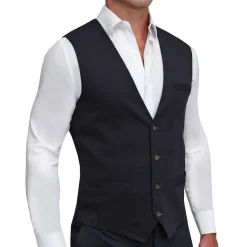 State and Liberty Athletic Fit Stretch Suit Vest - Navy| Vests