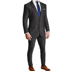 State and Liberty Athletic Fit Stretch Suit - Heathered Charcoal| Suits