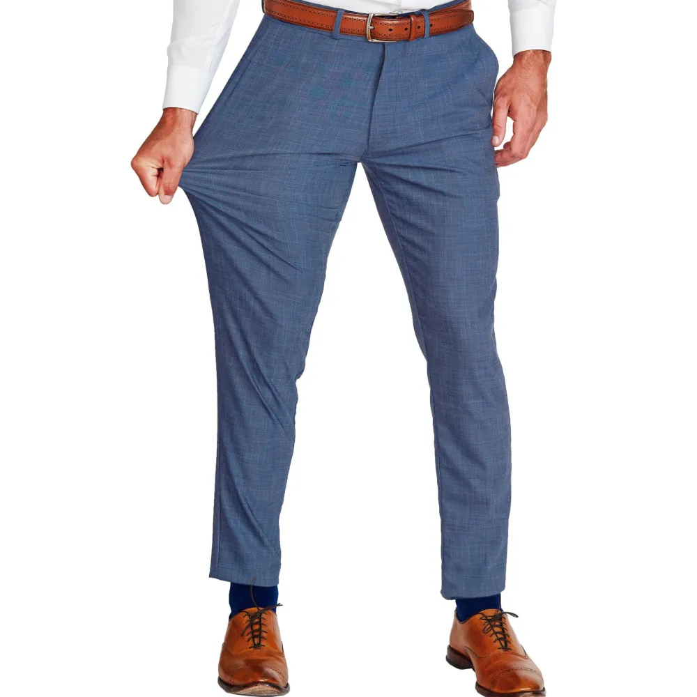 State and Liberty Athletic Fit Stretch Suit - Heathered Blue| Suits