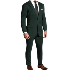 State and Liberty Athletic Fit Stretch Suit Pants - Hunter Green| Tech Chinos|Suit Pants