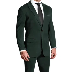 State and Liberty Athletic Fit Stretch Suit - Solid Hunter Green| Suits