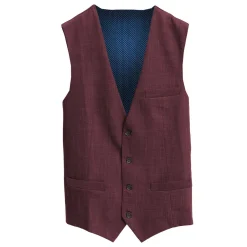 State and Liberty Athletic Fit Stretch Suit Vest - Heathered Maroon| Vests