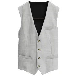 State and Liberty Athletic Fit Stretch Suit Vest - Lightweight Heathered Light Grey| Vests