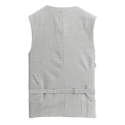 State and Liberty Athletic Fit Stretch Suit Vest - Lightweight Heathered Light Grey| Vests