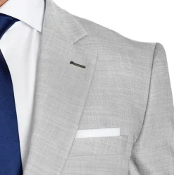 State and Liberty Athletic Fit Stretch Suit - Lightweight Heathered Light Grey| Suits