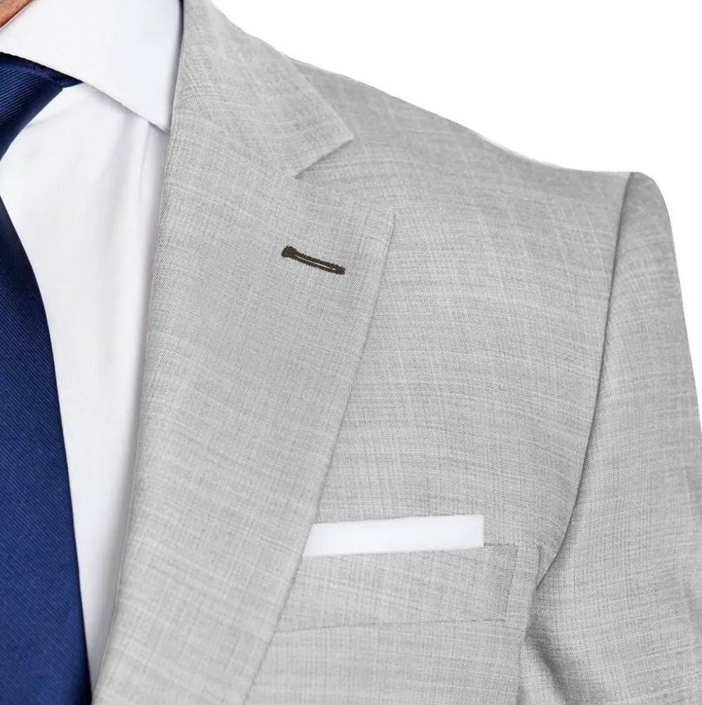 State and Liberty Athletic Fit Stretch Suit - Lightweight Heathered Light Grey| Suits