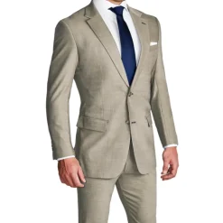 State and Liberty Athletic Fit Stretch Suit - Heathered Stone| Suits