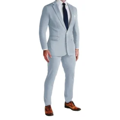State and Liberty Athletic Fit Stretch Suit - Solid Cool Blue| Suits