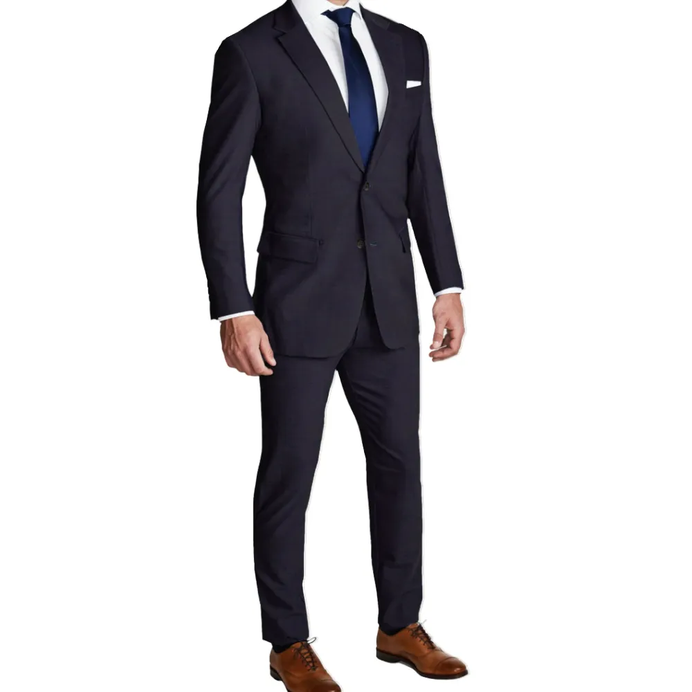 State and Liberty Athletic Fit Stretch Suit - Heathered Midnight Navy| Suits