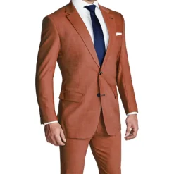 State and Liberty Athletic Fit Stretch Suit - Heathered Burnt Orange| Suits
