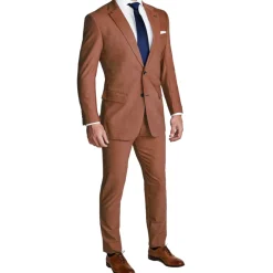 State and Liberty Athletic Fit Stretch Suit - Heathered Burnt Orange| Suits